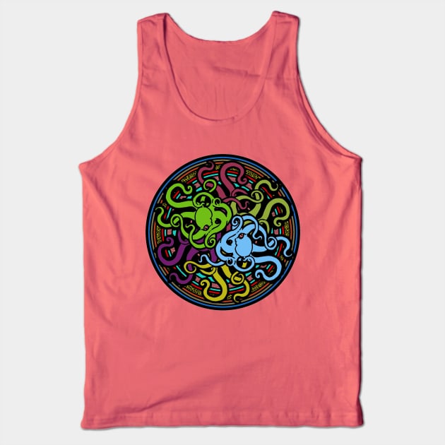 Octopus Mandala - Tentacles of Madness Tank Top by Bits